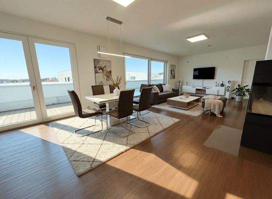 Wohn- und Essbereich (Möbilierungsvorschlag)