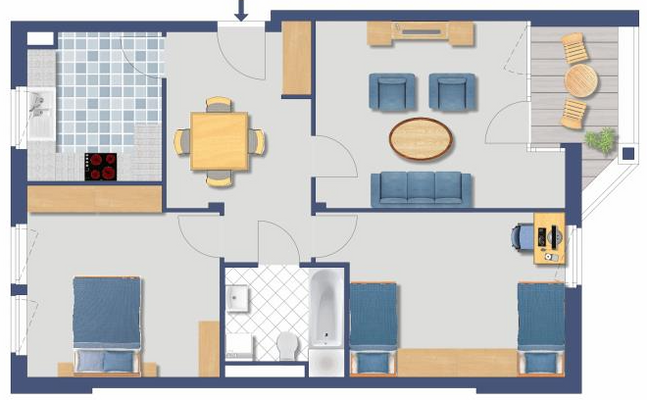 Visualisierter Grundriss