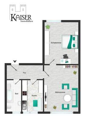 Grundriss mit Korrektur