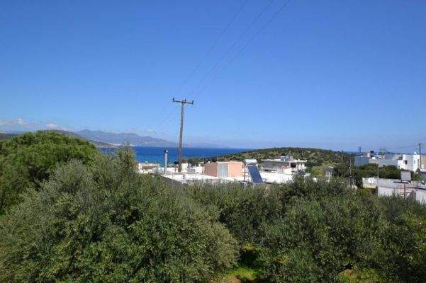 Kreta, Istron: Unfertiges Gebäude mit offenem Meerblick von allen Zimmern zu verkaufen - Rohbau