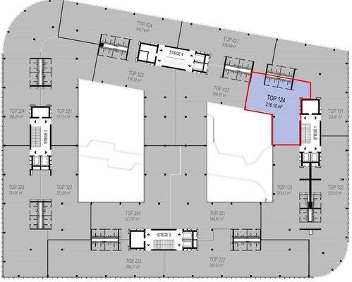 1190 Wien, Muthgasse SQUARE ONE ca. 216,10 m² 1.OG