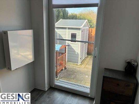 Zugang vom Esszimmer zur Terrasse