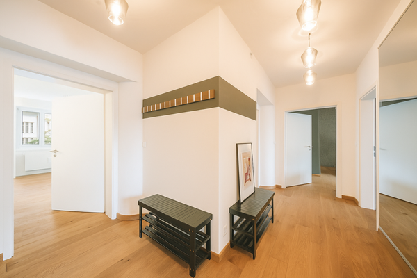 Eingangsbereich Visualisiert mit Eicheboden