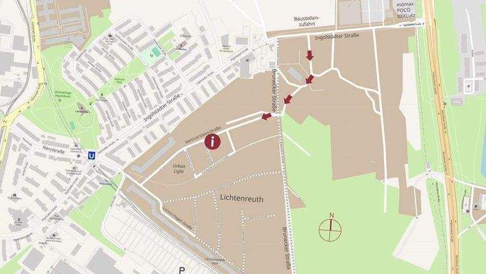 Zufahrt Infopoint Gertrud-Steinl-Str. 