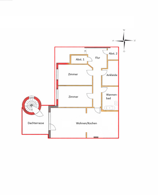 möglicher Grundriss nach Gaubenausbau