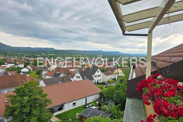 Ausblick vom Balkon in der Dachgeschoss Wohnung