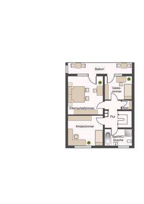 Grundriss Obergeschoss