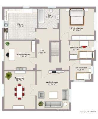 Grundriss Obergeschoss