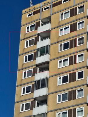 Außen mit markierter Wohnung