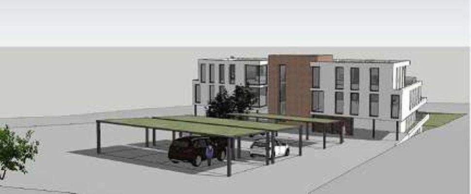 Beispiel für Bebauung mit Mehrfamilienhaus