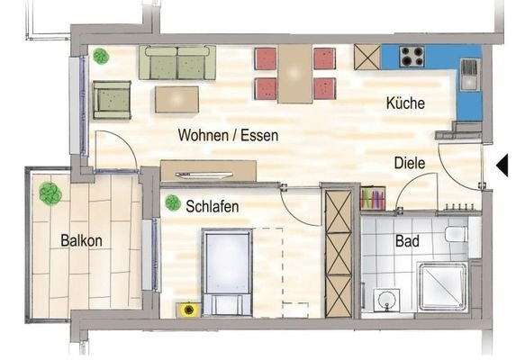 Grundrissplan W7-16