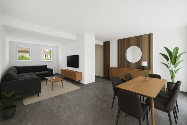 EG-Wohnung | Wohnbereich, virtuelle Darstellung