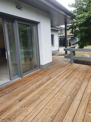 auf der freien Terrasse