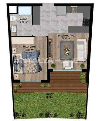 Flats in a Low-Rise Project with Pool in Altıntaş