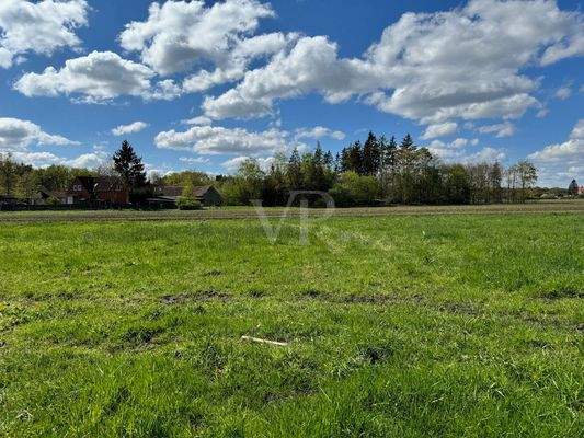 Blick vom Grundstück Richtung Ortschaft