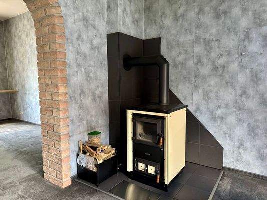 Kamin mit Kochfunktion