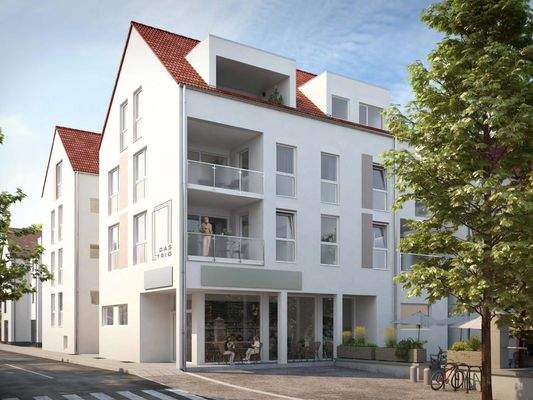 Gebäude mit Laden unten