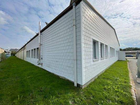 Außenansicht (Büro und beheizbare Halle)