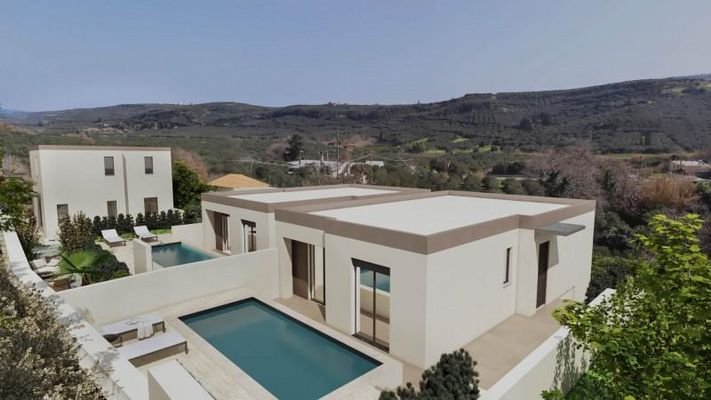 Kreta, Drakona: Neubau-Projekt! Einfamilienhaus mit Pool zu verkaufen