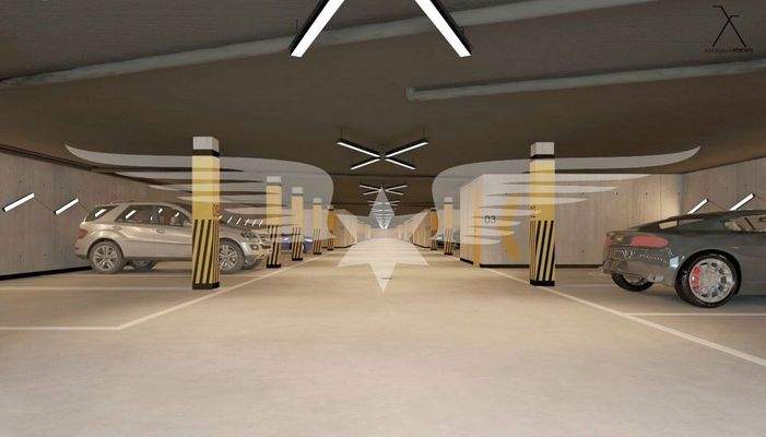 Viesualisierte Tiefgarage