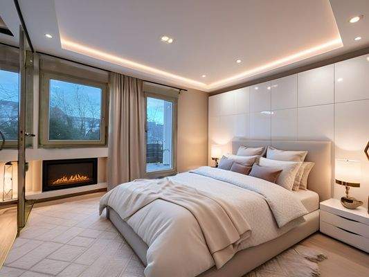 Schlafbereich Maisonette mit Zugang zur Loggia