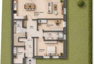 Grundriss EG 8 KI Visualisierung