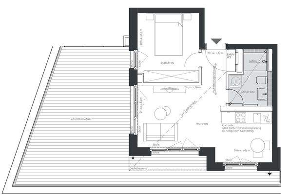 Grundriss WE 36, 4. Obergeschoss