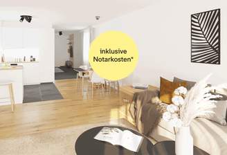 Lichtdurchfluteter Wohnbereich dank bodentiefer Fenster