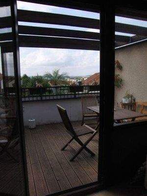 Blick auf den Balkon 