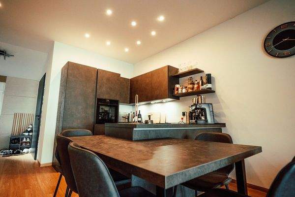 offene Küche mit Essen