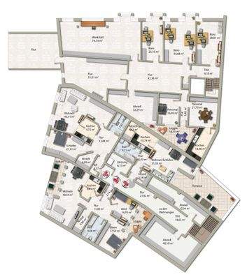 Wohnen/Büro Dachgeschoss