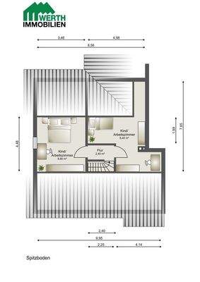 Grundriss Spitzboden