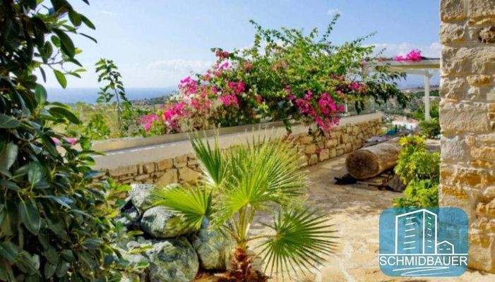 Kreta, Pitsidia: Makellose Villa mit herrlichem Meerblick und Infinity-Salzwasserpool