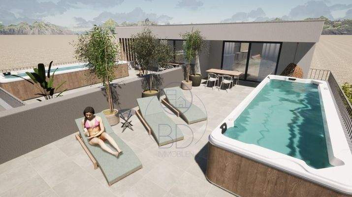 Sonnige Dachterrasse