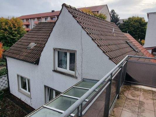 Blick auf Nebengebäude