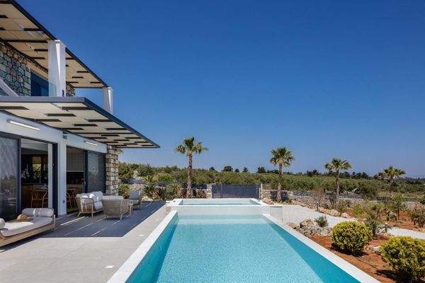 Kreta, Kefalas: Erstaunliche Steinvilla mit Meerblick und Pool zu verkaufen