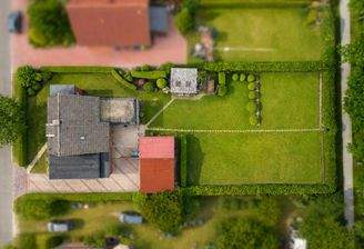Blick auf das Grundstück
