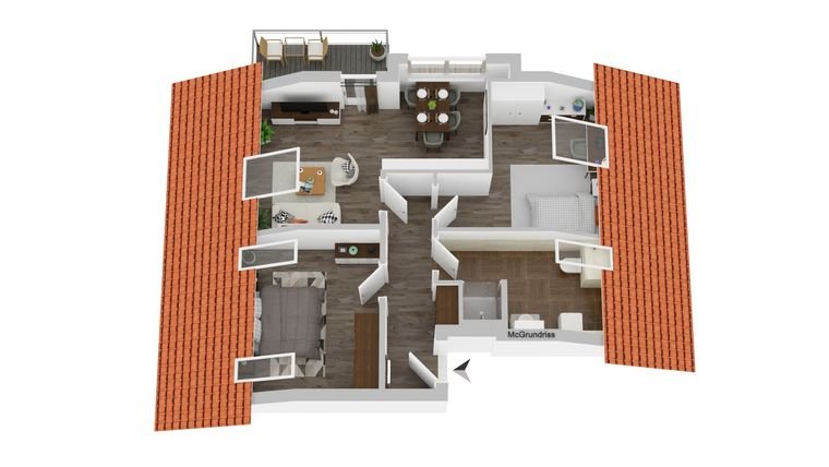 Grundriss DG-Wohnung