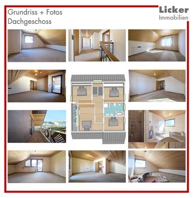 Grundriss + Fotos - Dachgeschoss