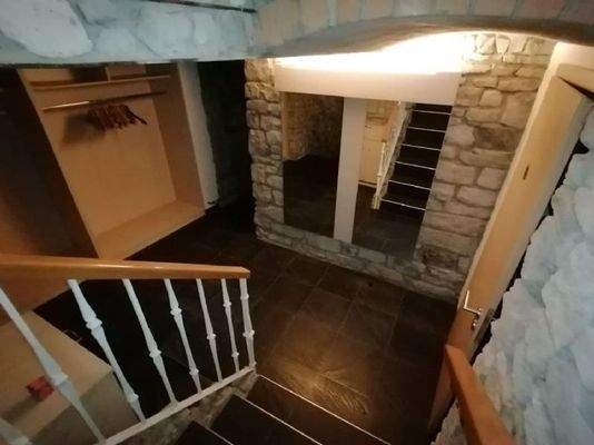 Büro 1 Eingang zum Keller und WC Damen