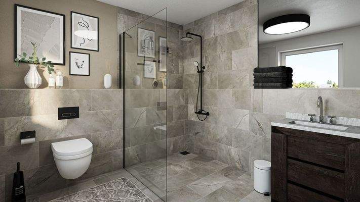 Badezimmer Wohnung 9 im Gebäude 1