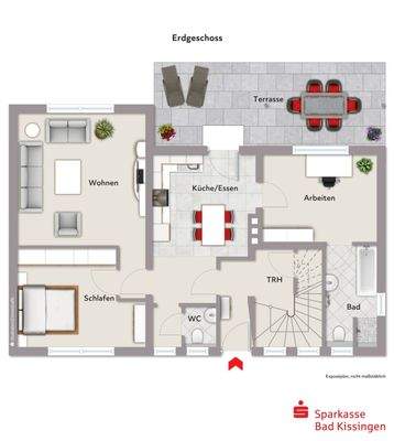 Grundrissplanung als 3-Zimmer-Wohnung