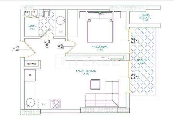 New Apartments Close to the Sea in Avsallar Alanya