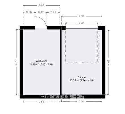 Grundriss Werkraum/Garage