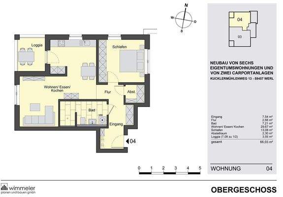 Wohnung 4 - Größe ca. 66,03 qm