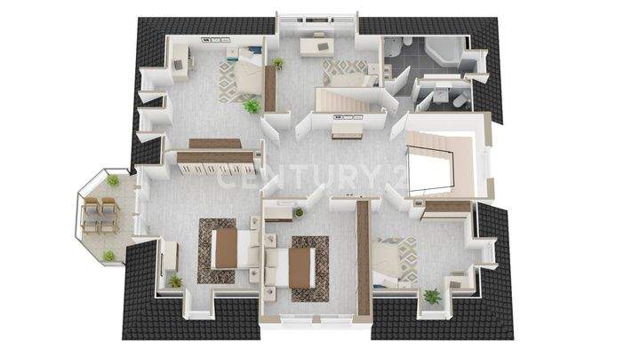 3 D Visualisierung Obergeschoss