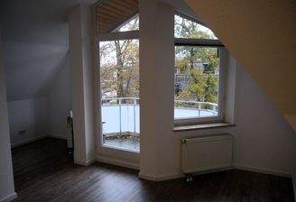 Der Blick auf den Balkon