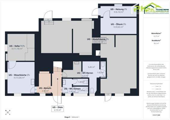 Grundriss Wohnhaus UG 