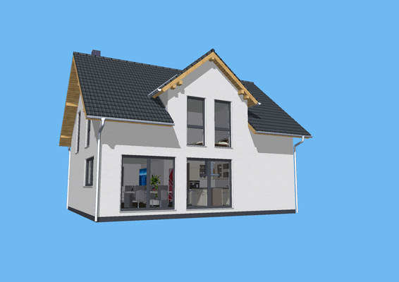 Haus Classic 130 mit großen Fenstern