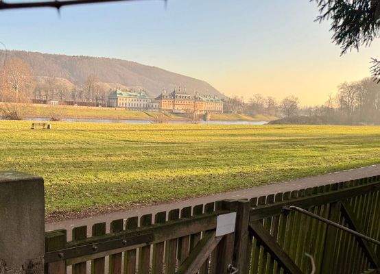 Blick auf das Schloss Pillnitz
